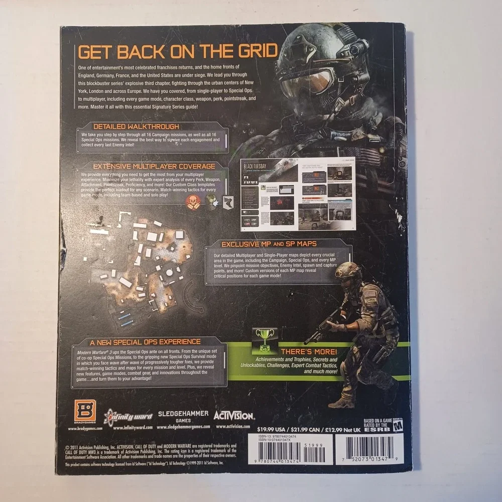 2011 Call of Duty MW3 Modern Warfare 3 BradyGames Series Strategy Guide Book